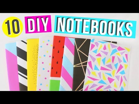 10 Easy DIY Notebooks For Back to school! | Easy DIY School Supplies! | Ellen Kelley