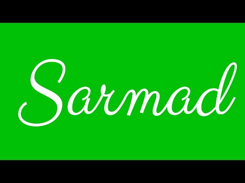 Learn how to Sign the Name Sarmad Stylishly in Cursive Writing