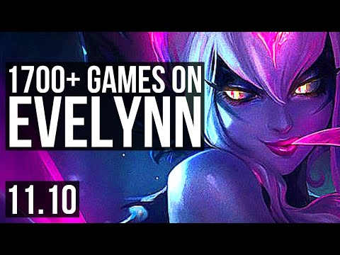 EVELYNN vs FIDDLESTICKS (JUNGLE) | 8/1/4, 1700+ games, 1.8M mastery, Godlike | EUW Master | v11.10