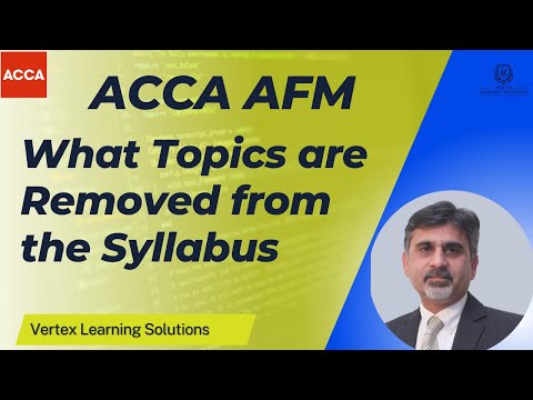 What topics are removed from acca AFM syllabus? #acca #afm #exam #study