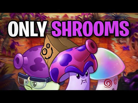 Can You Beat JURASSIC MARSH With ONLY SHROOMS? (PVZ2)