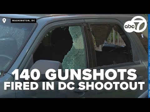 Shootout in Washington DC leaves cars, windows, apartments destroyed as residents pick up the pieces