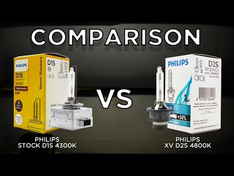 PHILIPS 4300K OEM D2S HID vs. PHILIPS X-tremeVision (XV) D2S HID Bulbs (HCX MINI D2S Projectors)