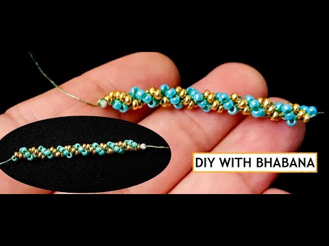 Spiral Rope with Two  Bead , OMG Perfect Twisted Beaded Rope : Beading Stitch