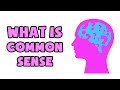 What is Common Sense | Explained in 2 min