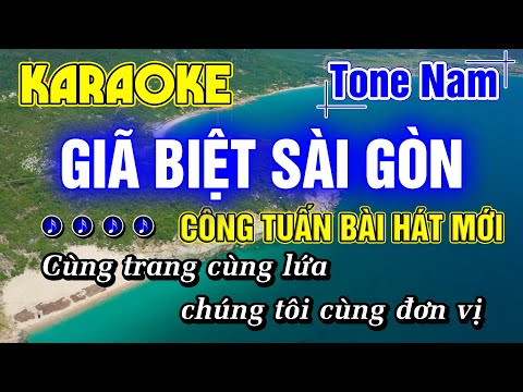 Giã Biệt Sài Gòn Karaoke Tone Nam Nhạc Sống KARAOKE RUMBA BEAT PHỐI MỚI NHẤT - CÔNG TUẤN NHẠC LÍNH