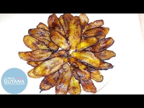 Fried Ripe Plantains step by step Recipe Video II Real Nice Guyana