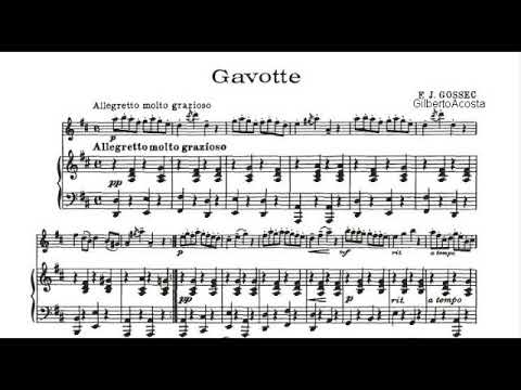 Gossec Gavotte in D major for Violin and Piano accompaniment