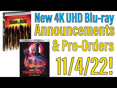New 4K UHD Blu-ray Announcements and Pre-Orders for 11/4/22!