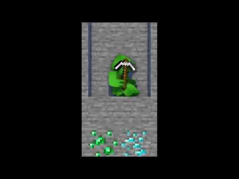 Mikey Never Give Up Mining! - Minecraft #animation  #shorts #minecraft