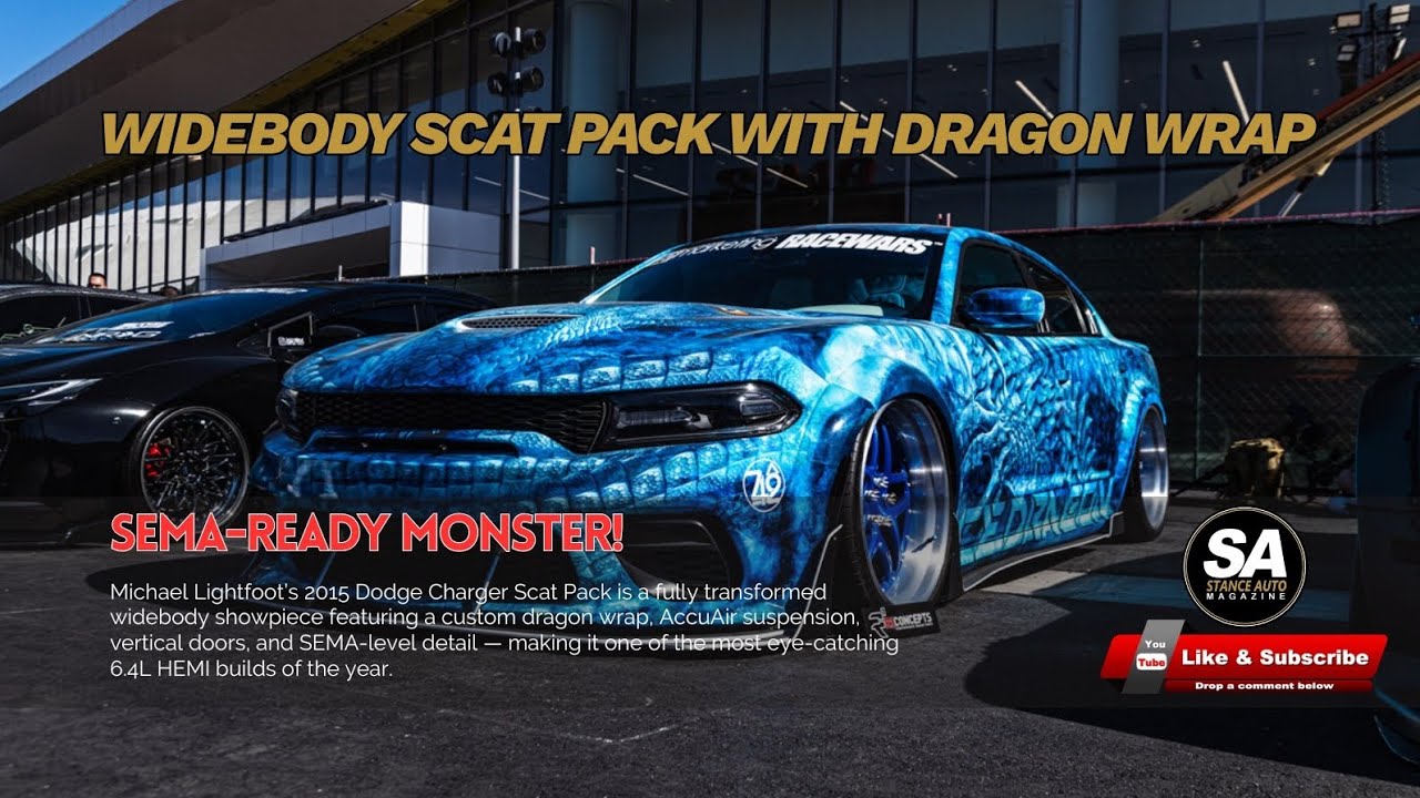 2015 Dodge Charger Scat Pack Widebody | Dragon Wrap | AccuAir | SEMA Build