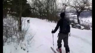 preview picture of video 'Skiing the Jenzig Mountain near Jena'