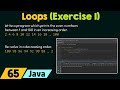 Loops in Java (Exercise 1)