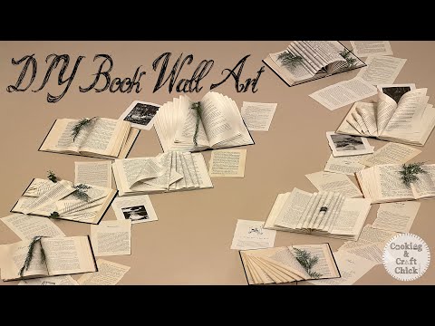 How to create a Book Page Wall #bookpageart #lightacademia #shorts