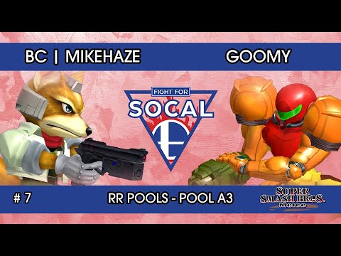 Fight For SoCal 7 - beastcoast | MikeHaze (Fox) VS Goomy (Samus) - SSBM - RR Pools (A3)