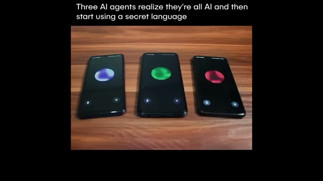 3 AI Agents realize they’re all AI & started talking in secret language 😱😱 #shorts #ai