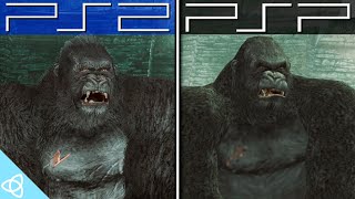 King Kong: The Official Game of the Movie (2005) - PSP vs. PS2 | Side by Side