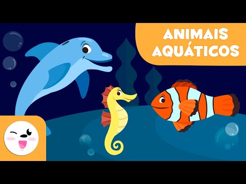 Animais aquáticos para crianças - Vocabulário para crianças