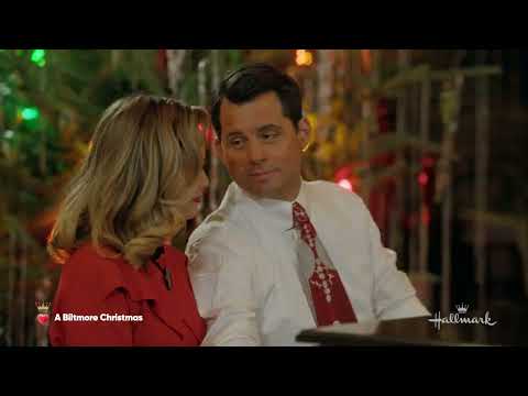 Official Hallmark preview for A Biltmore Christmas with snow-lit Biltmore Estate