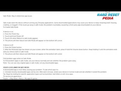 ☑️ Moto Z Play Use Safe Mode to determine App issues