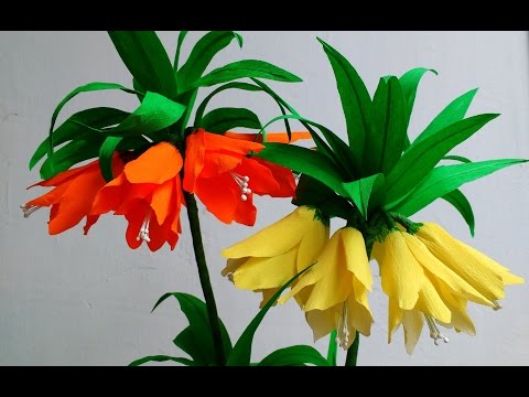 How to make Paper Flowers Fritillaria Imperialis / Crown Imperial (flower # 89)