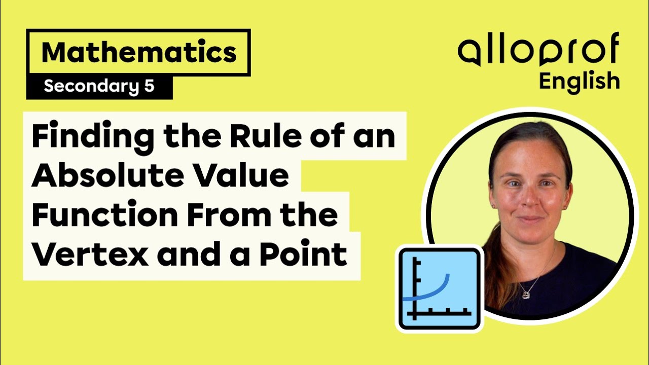 Finding the Rule of an Absolute Value Function From the Vertex and a Point