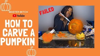 HOW TO CARVE A PUMPKIN+ HARRY POTTER INSPIRED...FAILED! #MASTERMITCH