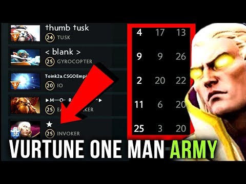 Vurtune Best Pub Invoker in China?! One Man Army 1vs9 Insane Comeback - Refresher Orb Plays Dota 2