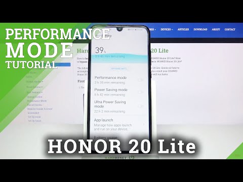 Honor 20 Lite - How to Activate High Performance Mode