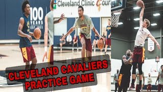 Cleveland Cavaliers and Collin Sexton, Evan Mobley, Darius Garland, Practice Game Work Out