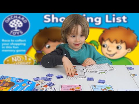 Playing the Shopping List Game from Orchard Games for a Kinder Egg Prize