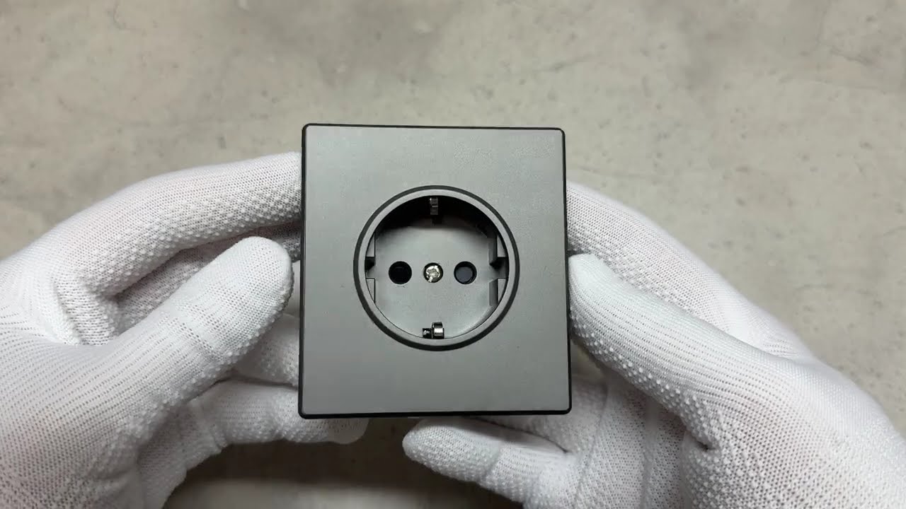 Розетка одинарна із заземленням сірий графіт VIDEX NOTA (VF-NT-SK1G-GR)