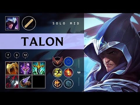 Talon Mid vs Galio - EUW Grandmaster Patch 25.24