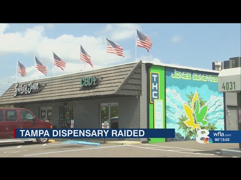 Tampa smoke shop raided. Business owner says he sells only legal and licensed products.