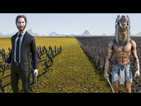 100 JOHN WICK vs 2 MILLION EGYPTIAN WARRIORS - Ultimate Epic Battle Simulator 2 UEBS 2