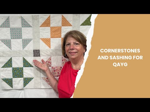 Sashing and Cornerstones for Quilt As You Go