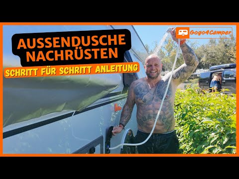 Outdoor shower on the caravan: Retrofitting a Fawo service socket with hot/cold – How it works