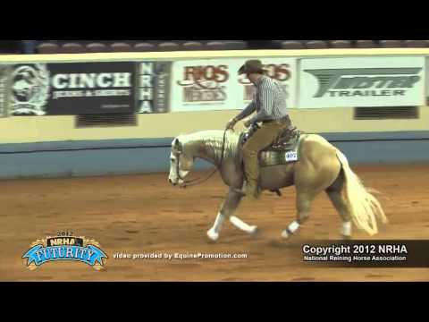 Whimpys Golden Gun ridden by Sam L Schaffhauser - 2012 NRHA Futurity (First Go)