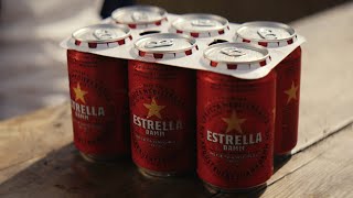 Estrella Damm Anillas de cartón. Estrella Damm 2020 anuncio