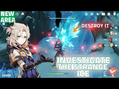 In the mountains Genshin impact investigate the strange ice Quest Guide