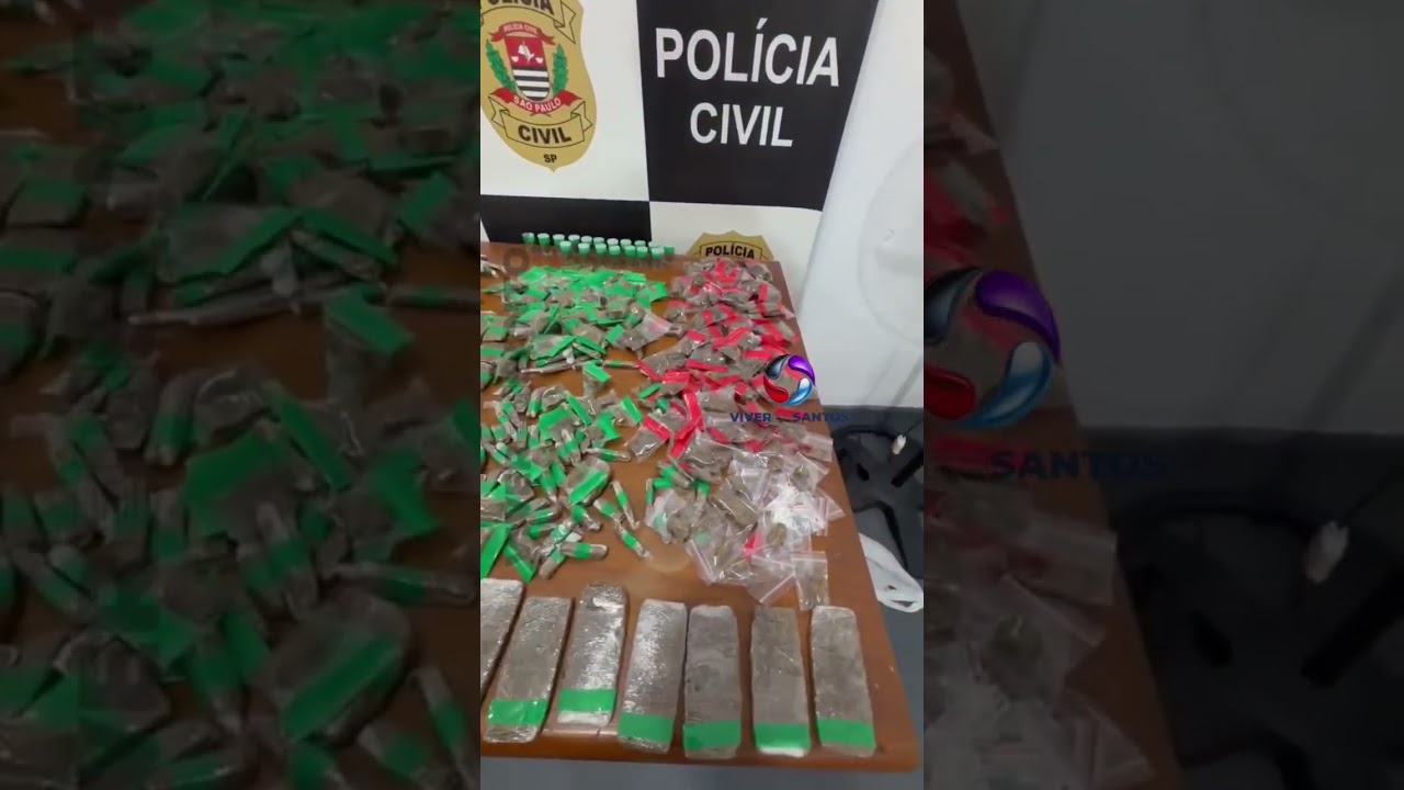 Foragido da justiça por homicídio e roubo é preso enquanto traficava drogas em Santos.