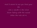 Elton John - Candle In The Wind (Lyrics) 