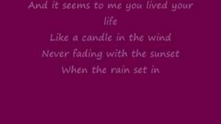 Elton John - Candle In The Wind (Lyrics)