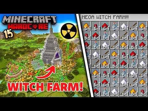 I Built a MEGA WITCH FARM in Minecraft Hardcore
