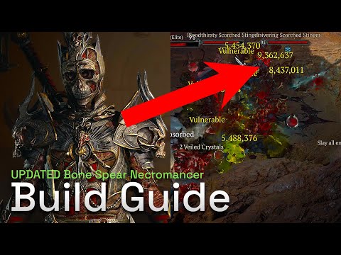 UPDATED DIABLO 4 BONE SPEAR NECROMANCER BUILD! (MILLIONS OF DAMAGE, TONS OF ESSENCE)