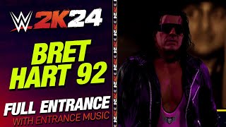 BRET HART 92 WWE 2K24 ENTRANCE - #WWE2K24 BRET HAR