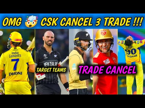 CSK Cancel 3 Back to Back Trade, CSK Target D Mitchell, Coetzee Name in Auction, MS Dhoni Come Final