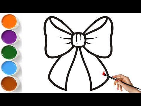 Bow Drawing Step by Step for Kids | Cute Bow Drawing for Toddlers | Easy Drawing for Kids 