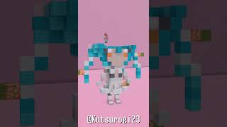 【マイクラ】ホロライブメンバー全員作る挑戦はじめます！ミニ版兎田ぺこらさんを作ってみた！ #shorts  #minecraft #hololive