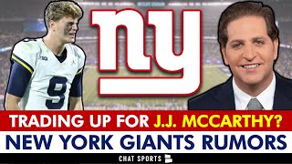 🚨 NFL Insiders Predict Giants TRADE UP For JJ McCarthy In New NFL Mock Draft | Giants Draft Rumors